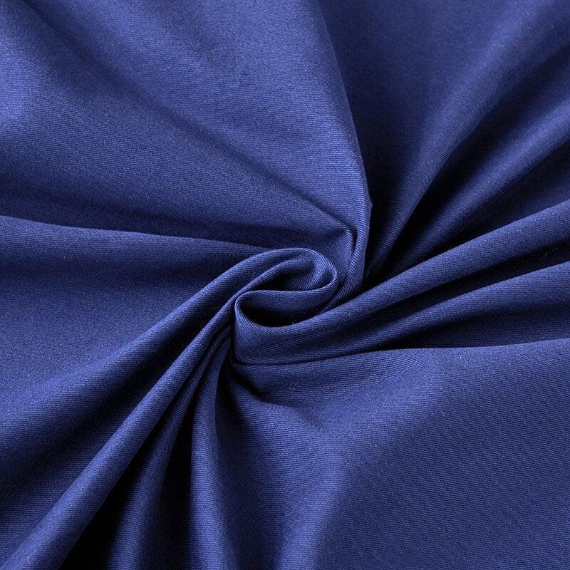 Navy Elegant Embroidered Cotton European Style Duvet Set - myhomestore.com.pk