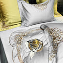 New Gleaming Embroidery with Grey Sateen Duvet Set - myhomestore.com.pk