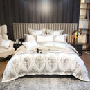 Royal White Embroidery Duvet Set - myhomestore.com.pk