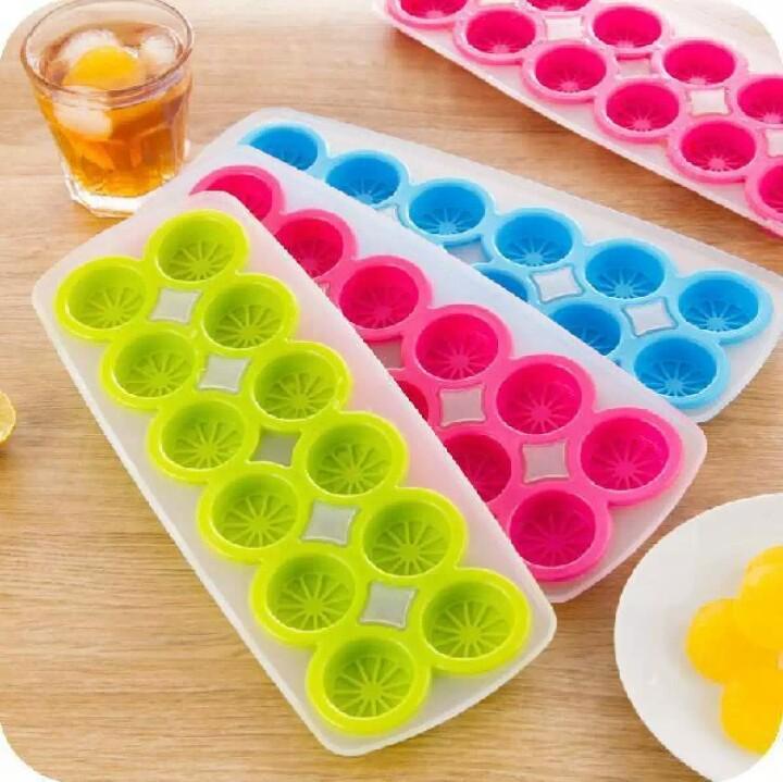Silicon Ice Cube Creative Lemon Shape Ice Mold Candy 12 Grides Ice Cube Tray Thick And Soft Bottom