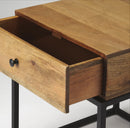 Industrial Iron And Wood Nightstand Side table - myhomestore.com.pk