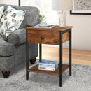KingSo Drawer Side Table for Living Room, Bedroom - myhomestore.com.pk