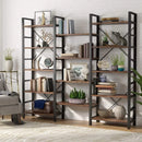 Large Triple Wide 5-Shelf Etagere Bookcase - myhomestore.com.pk