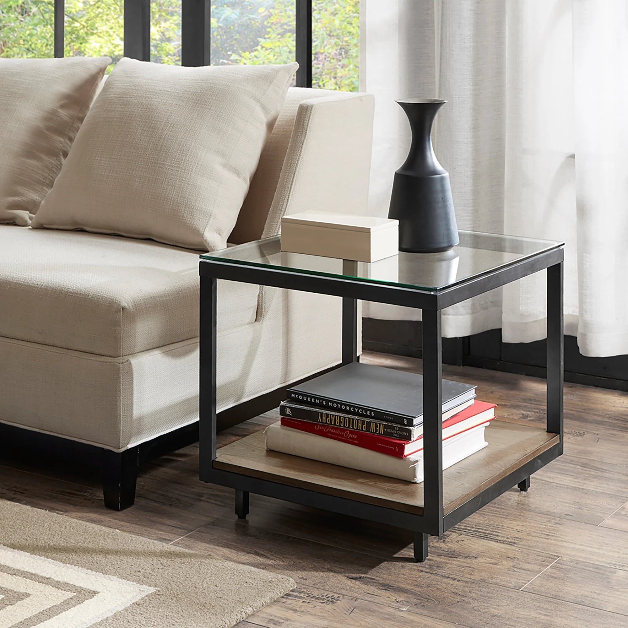 Madison Park Leo Iron/ MDF End Table