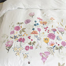 Korean Flowered Embroidery Duvet Set - myhomestore.com.pk
