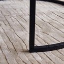 Quatropi Round Nesting Coffee Table 2-Piece - Black Metal Base - myhomestore.com.pk