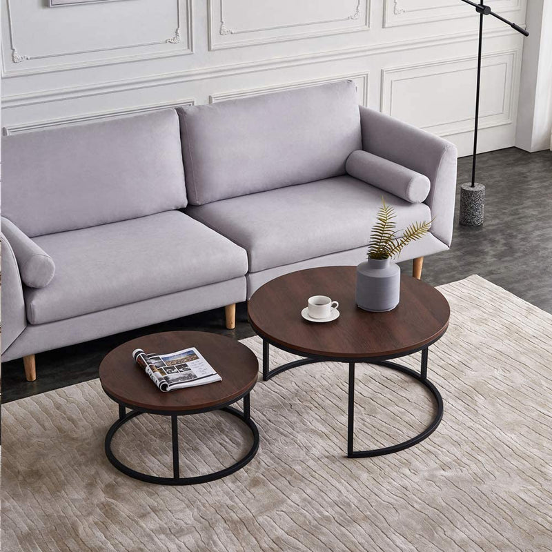 round nesting tables set of 2