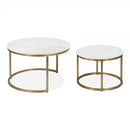 Set of 2 Stackable Elegant Coffee Tables, Nest Side Tables - myhomestore.com.pk
