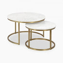 Set of 2 Stackable Elegant Coffee Tables, Nest Side Tables - myhomestore.com.pk