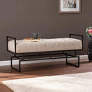 Contemporary Beige Upholstered Bench - myhomestore.com.pk