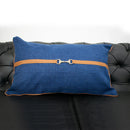 Cushion with Leather work (rectangle) - myhomestore.com.pk