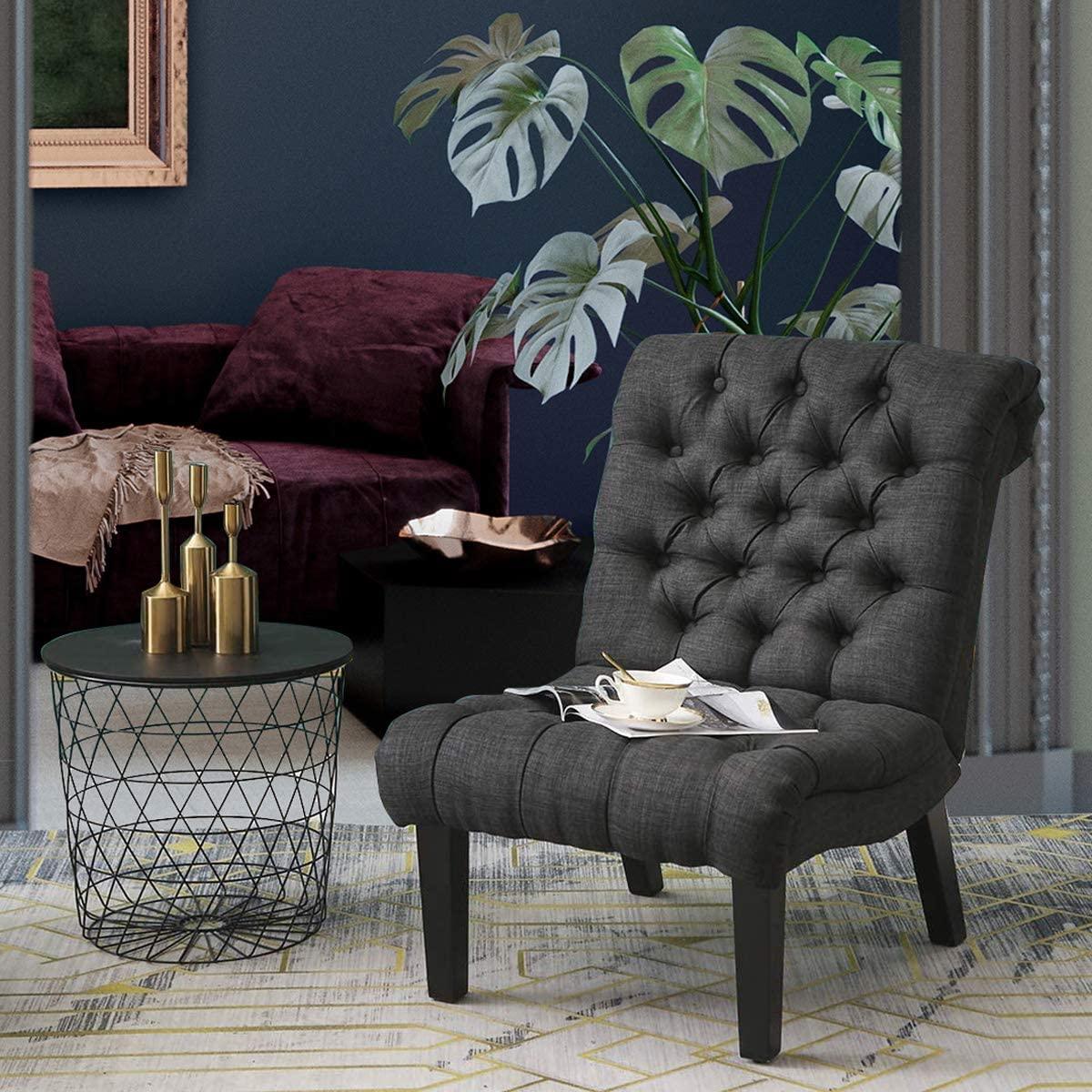 Set Of 2 Bedroom Armless Chairs Accent Lounge Chair - myhomestore.com.pk