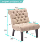 Set Of 2 Bedroom Armless Chairs Accent Lounge Chair - myhomestore.com.pk