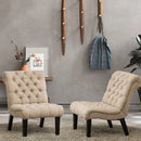 Set Of 2 Bedroom Armless Chairs Accent Lounge Chair - myhomestore.com.pk