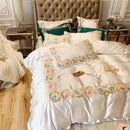 Luxury White With Multi Embroidery Duvet Set - myhomestore.com.pk