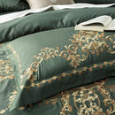 New Olive Green Luxury Embroidery Duvet Set - myhomestore.com.pk