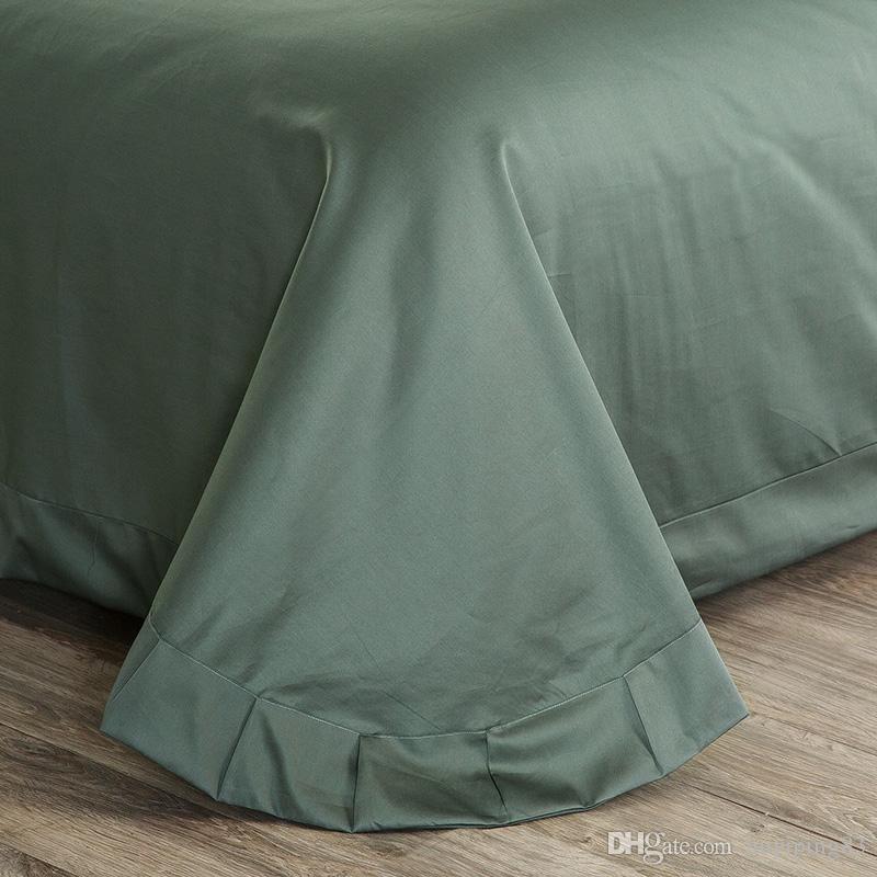 New Olive Green Luxury Embroidery Duvet Set