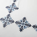 Luxury New White Cotton Satin With Blue Flowered Embroidery Duvet Set - myhomestore.com.pk