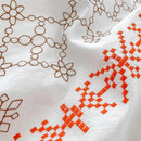 Orange Geometric Embroidered Duvet Set - myhomestore.com.pk