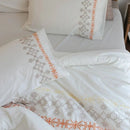 Orange Geometric Embroidered Duvet Set - myhomestore.com.pk