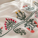 Flowered Geometric Embroidered Duvet Set New - myhomestore.com.pk