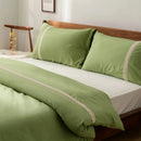 Luxury Sage Duvet With Mesh Ground Lace - myhomestore.com.pk