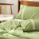 Luxury Sage Duvet With Mesh Ground Lace - myhomestore.com.pk