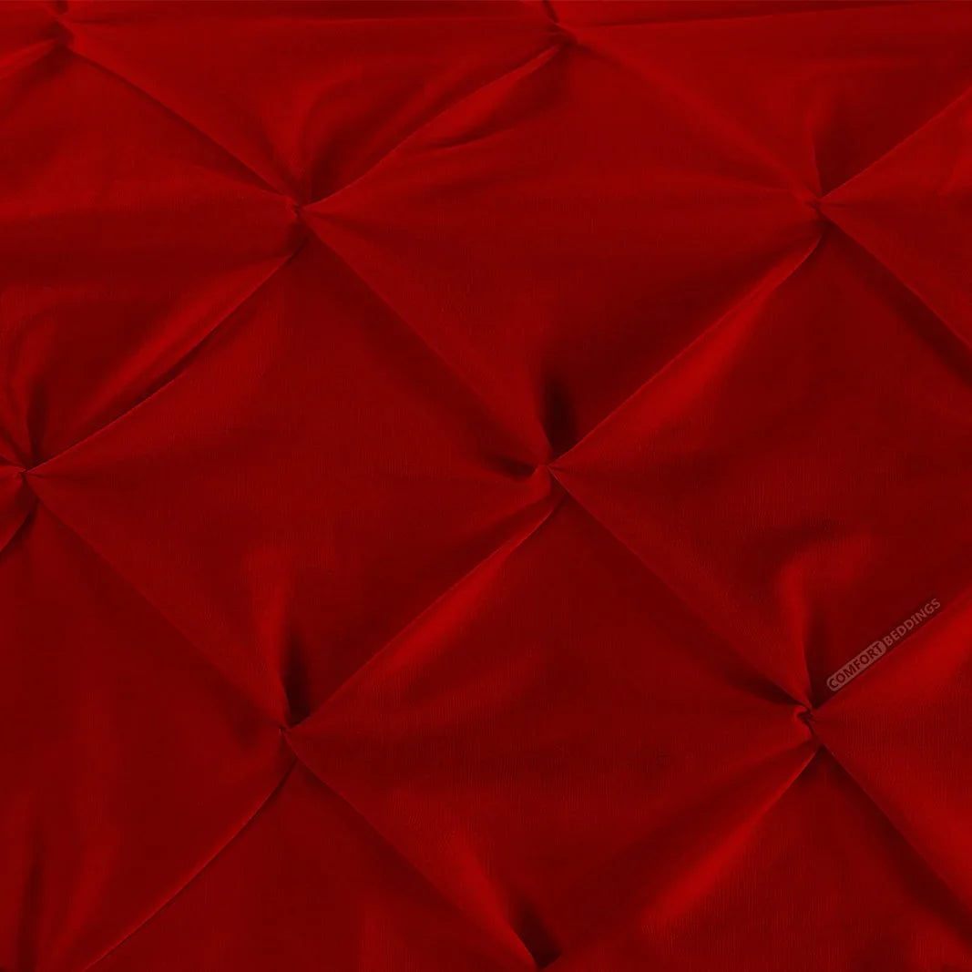 Bed Runner With Two Cushions (Red) - myhomestore.com.pk