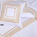 New Golden Embroidered Luxury Baratta Stitch Duvets - myhomestore.com.pk