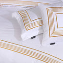 New Golden Embroidered Luxury Baratta Stitch Duvets - myhomestore.com.pk