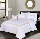 New Golden Embroidered Luxury Baratta Stitch Duvets - myhomestore.com.pk