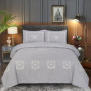 White With Navy Blue Embroidered Duvet Set - myhomestore.com.pk