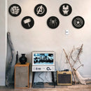 Avengers Metal Wall Art Set of 6, Geometric Nursery Wall Decor, 3D Metal Superhero Wall Hanging - myhomestore.com.pk