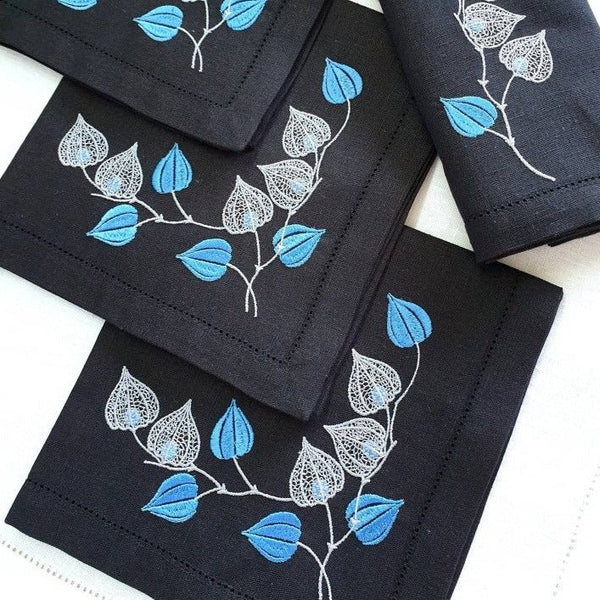 Physalis Embroidered Napkins