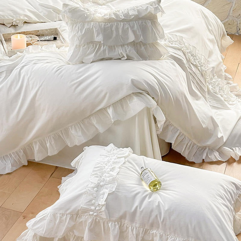 Luxury Cotton Lace Duvet Set-King