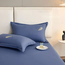 Feather Pattern Cotton Satin Embroidery Duvet Set - myhomestore.com.pk