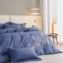 Feather Pattern Cotton Satin Embroidery Duvet Set - myhomestore.com.pk
