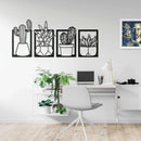 Cactus Set Metal Wall Art & Decor(pack of 4) - myhomestore.com.pk