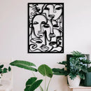 Abstract Faces Metal Wall Decor - myhomestore.com.pk