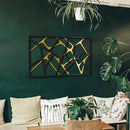 Abstract Golden Metal Wall Decor - myhomestore.com.pk