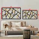 Abstract Golden Metal Wall Decor - myhomestore.com.pk