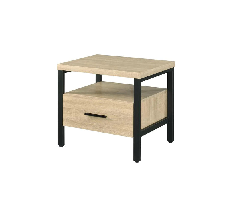 Accent Table, Side Table With Storage Compartment