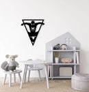 Triangle Spiderman Metal Wall Art, Geometric Jumping Spiderman Wall Decor - myhomestore.com.pk