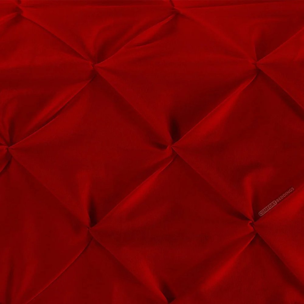 Bed Runner With Two Cushions (Red) - myhomestore.com.pk