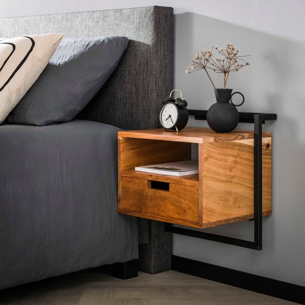 Bedside table with 1 open compartment Side Table - myhomestore.com.pk