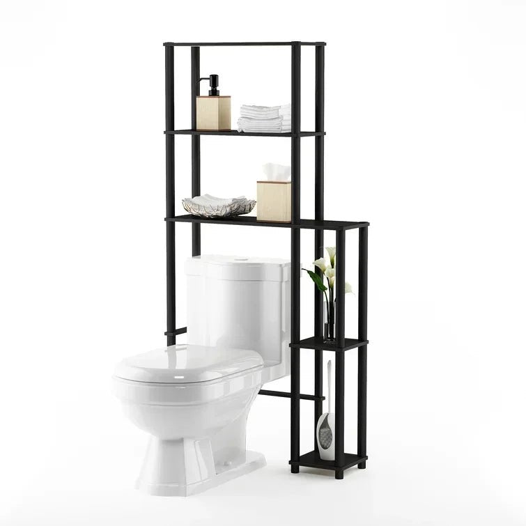 Black Toilet Space Saver with 5 - Shelves - myhomestore.com.pk