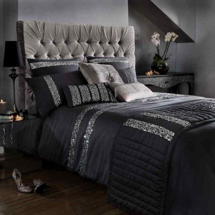 Luxury Sequence Bridal Bedding Duvet Black Color with Filling - myhomestore.com.pk