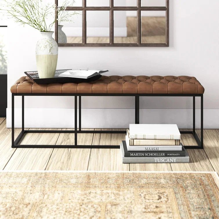 Brown Upholstered Bench - myhomestore.com.pk
