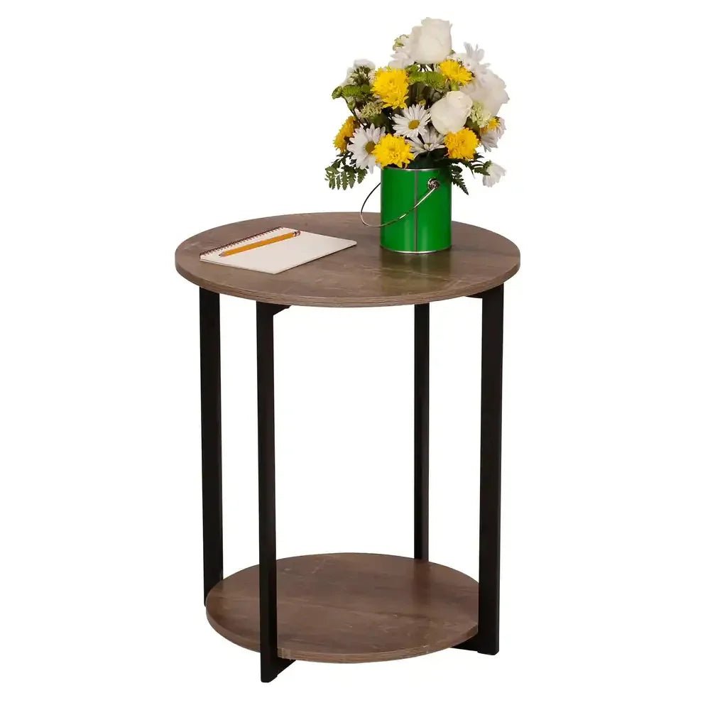 Carbon Loft Mullis Round Double Tier End Table - myhomestore.com.pk