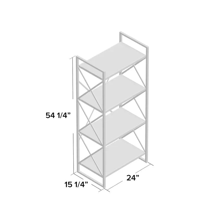 Carncoagh 54.3'' H x 24'' W Iron Etagere Bookcase - myhomestore.com.pk